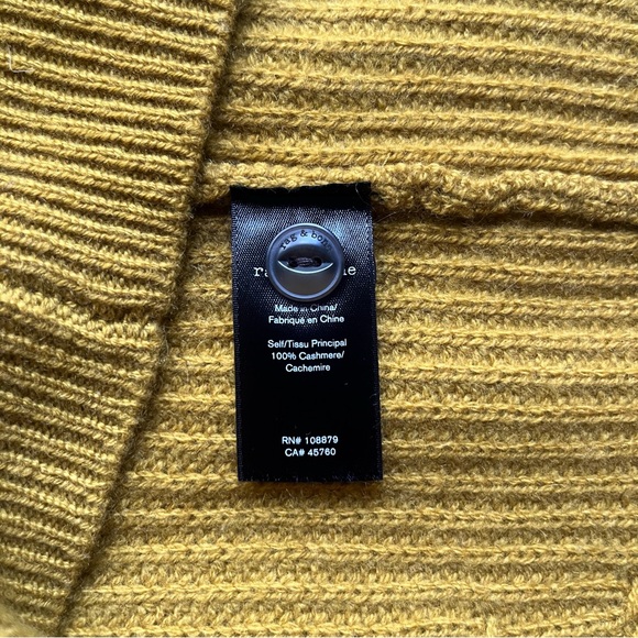Rag & Bone Cashmere Mustard Yellow Cardigan - Picture 9 of 10